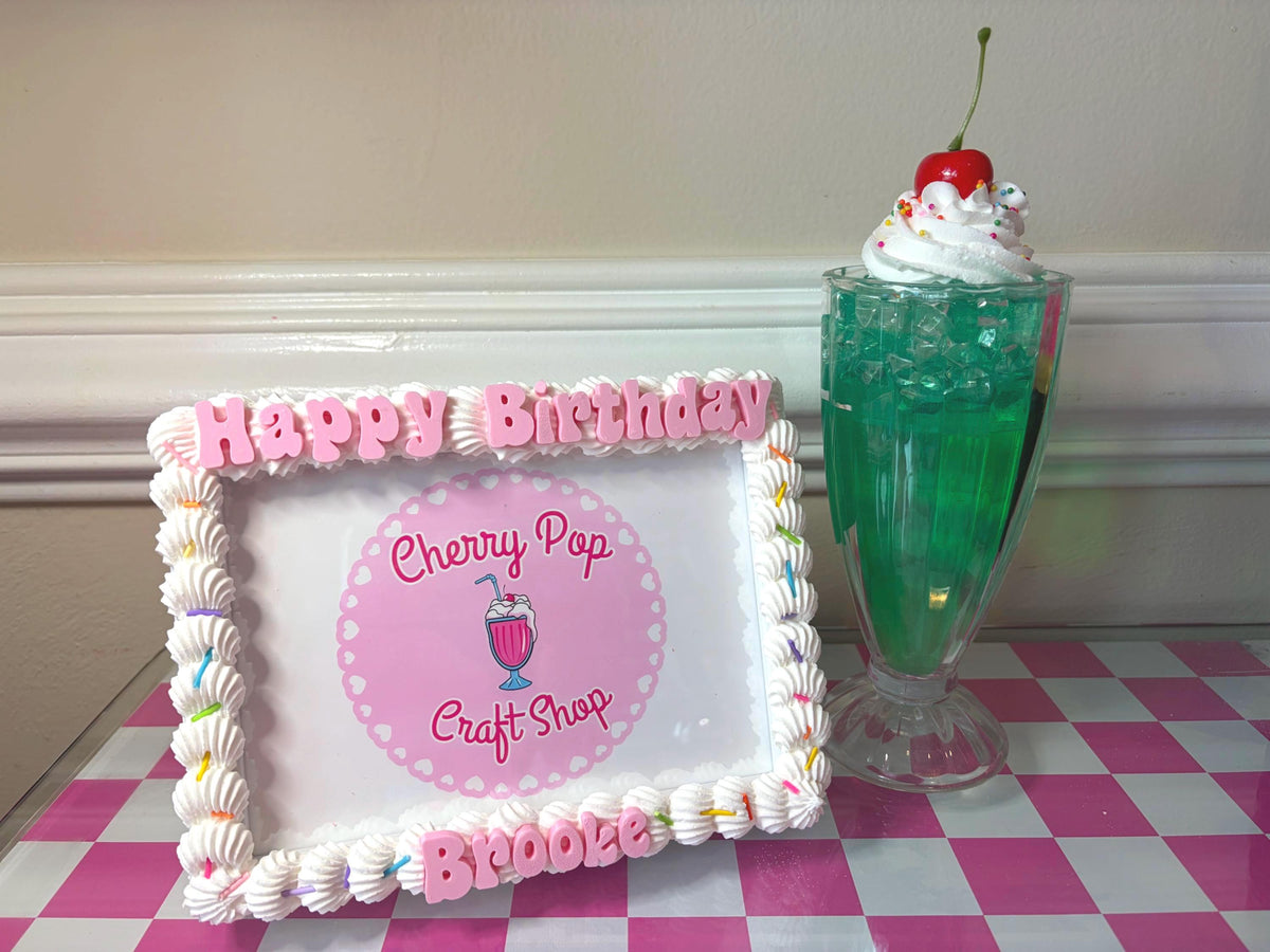 Custom Fake Cake Frame – Personalized Birthday Photo Holder