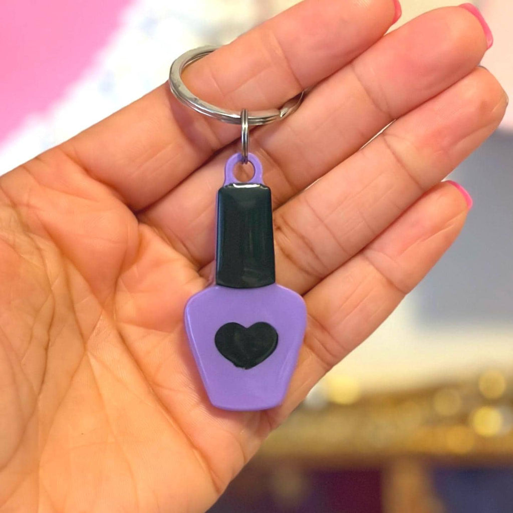 Nail Polish Bottle NFC Keychain | Beauty Business Digital Card