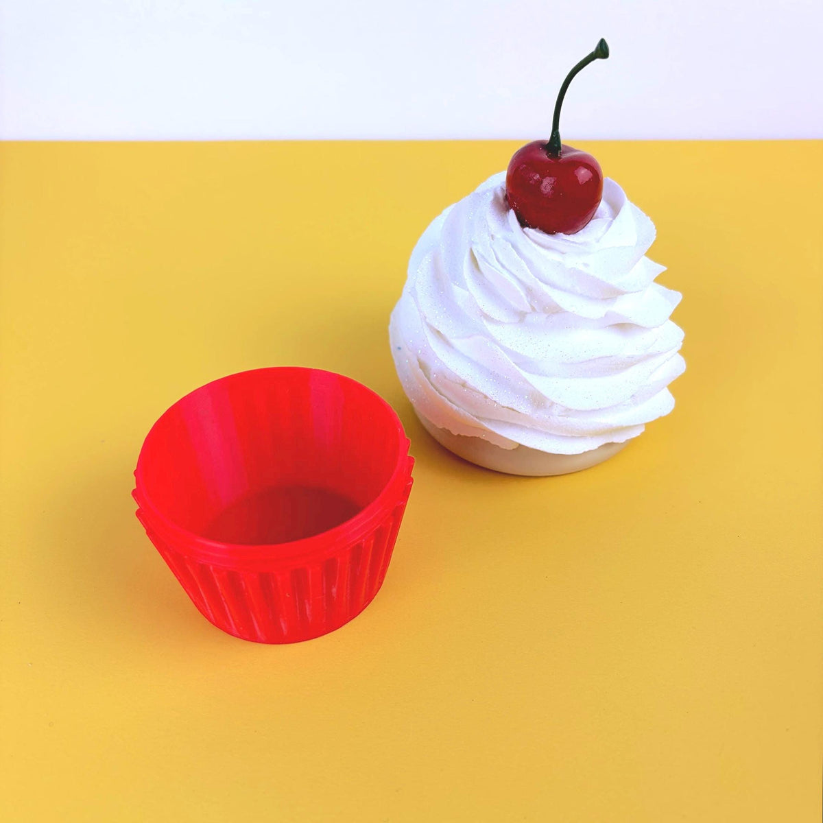 Fake Cupcake Screw Top Lid Jar with Cherry or Sprinkles - Multiple Colors Available