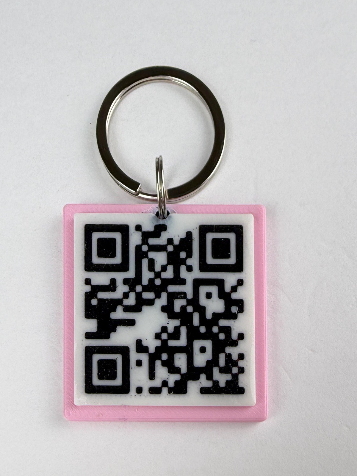 QR Code 3D Printed NFC Keychain | Tap or Scan to Share Your Link