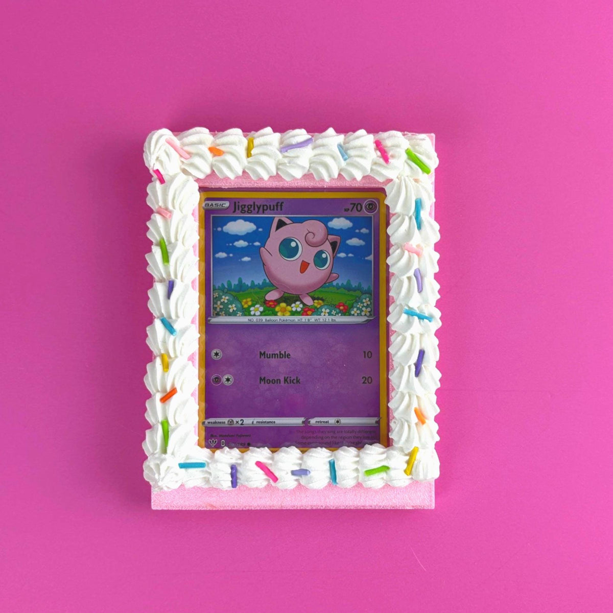 Faux Cake Trading Card Holder Frame with Stand