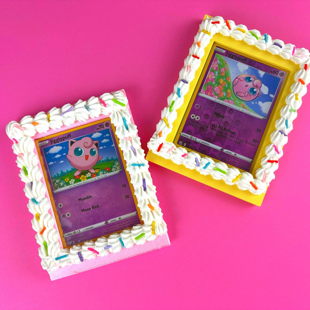 Faux Cake Trading Card Holder Frame with Stand
