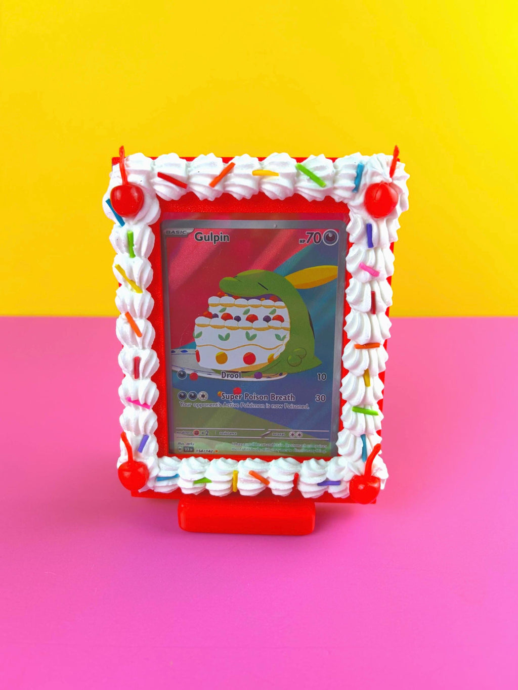 Faux Cake Trading Card Holder Frame with Stand