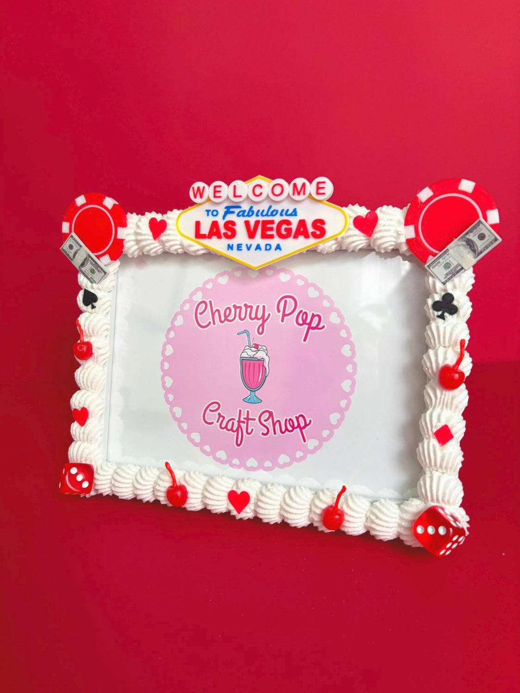 Las Vegas Fake Cake Frame | Bachelorette Gift | Casino Party | Custom Name