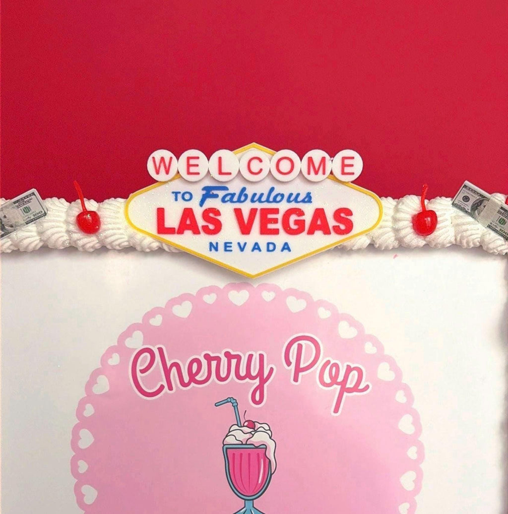 Las Vegas Fake Cake Frame | Bachelorette Gift | Casino Party | Custom Name