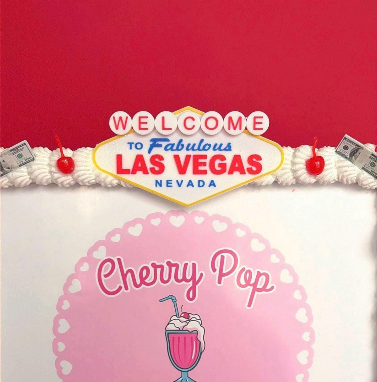 Las Vegas Fake Cake Frame | Bachelorette Gift | Casino Party | Custom Name