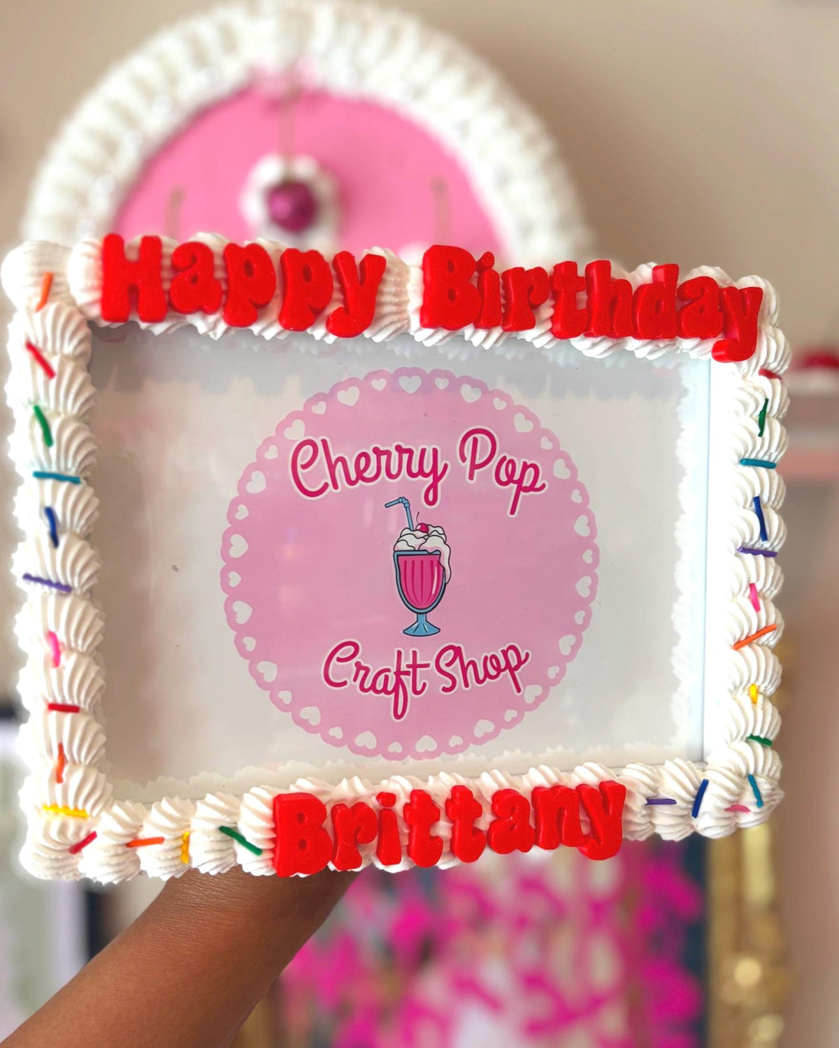 Personalized Fake Cake Frame – Custom Birthday Photo Holder