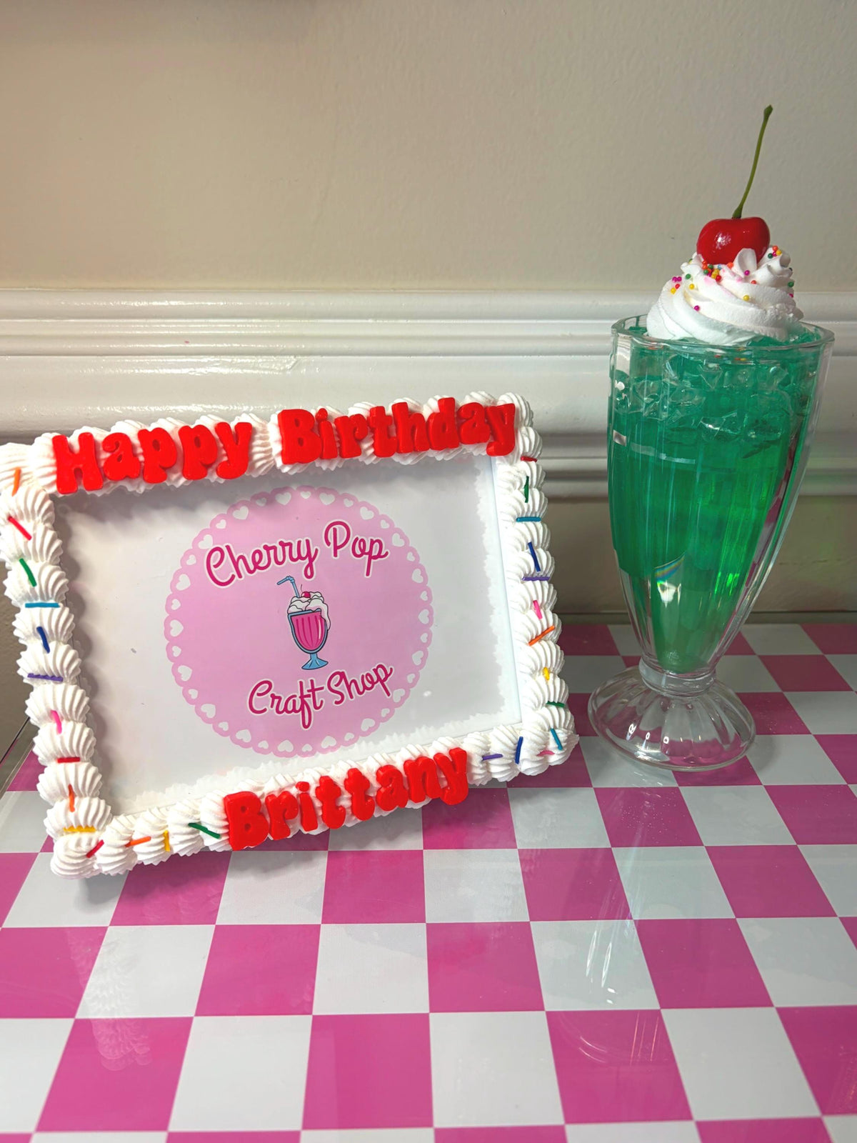 Personalized Fake Cake Frame – Custom Birthday Photo Holder