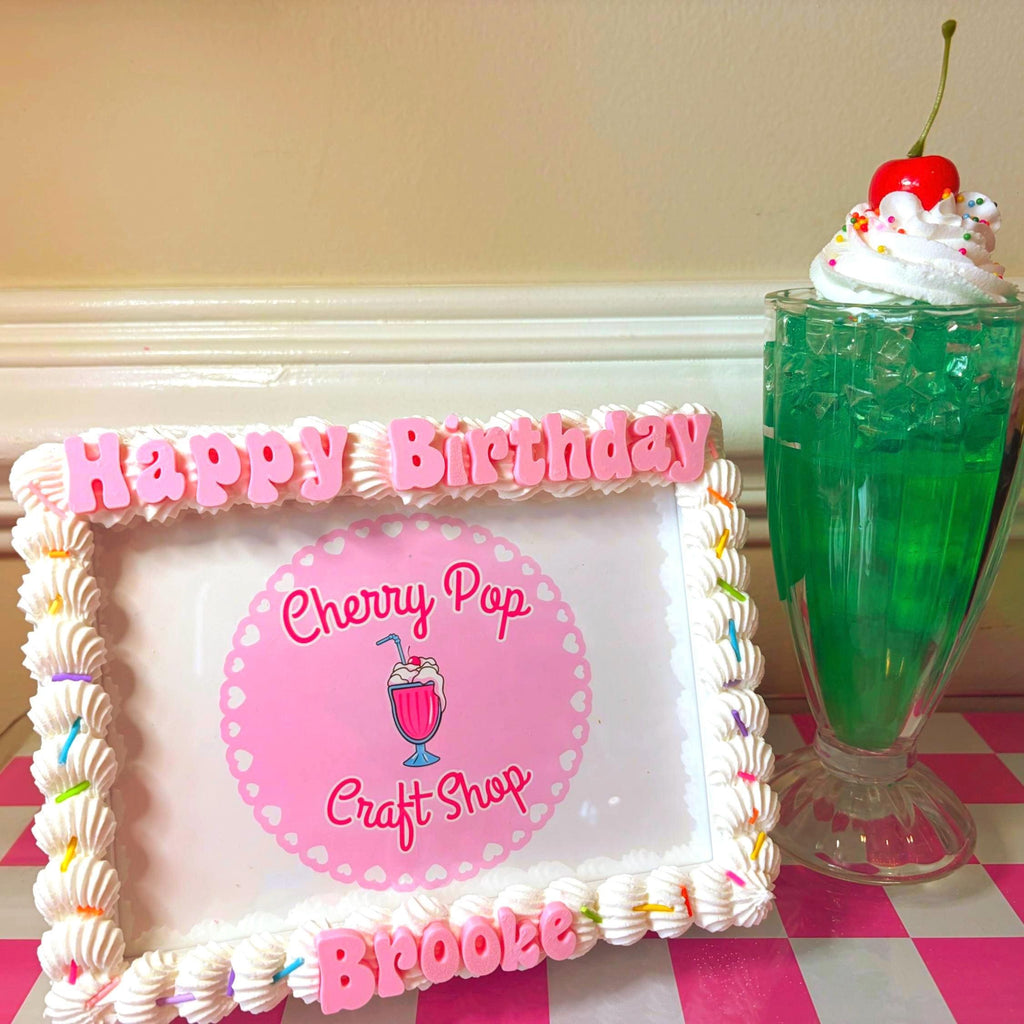 Custom Fake Cake Frame – Personalized Birthday Photo Holder