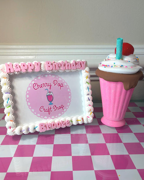 Custom Fake Cake Frame – Personalized Birthday Photo Holder