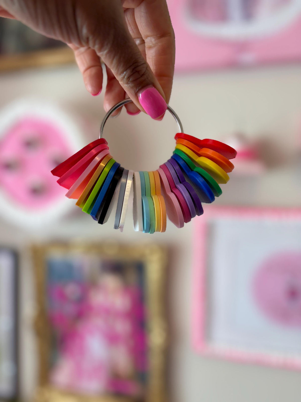 Nail Polish Bottle NFC Keychain | Beauty Business Digital Card
