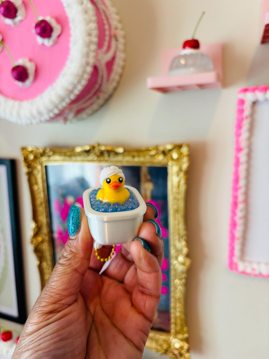 3D Printed Bath Duck Clicker Toy | Keychain Fidget