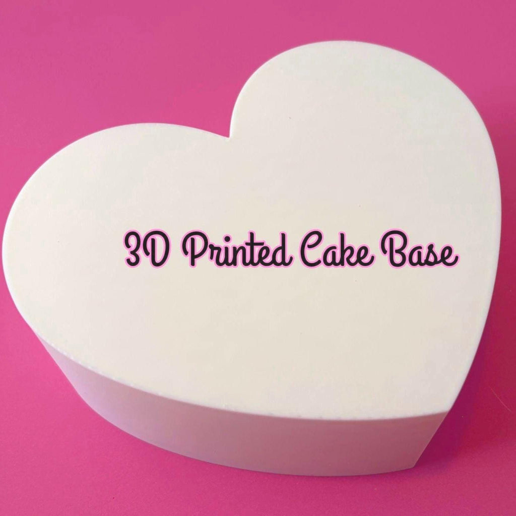 Custom Heart Fake Cake with Cherries & Personalized Text