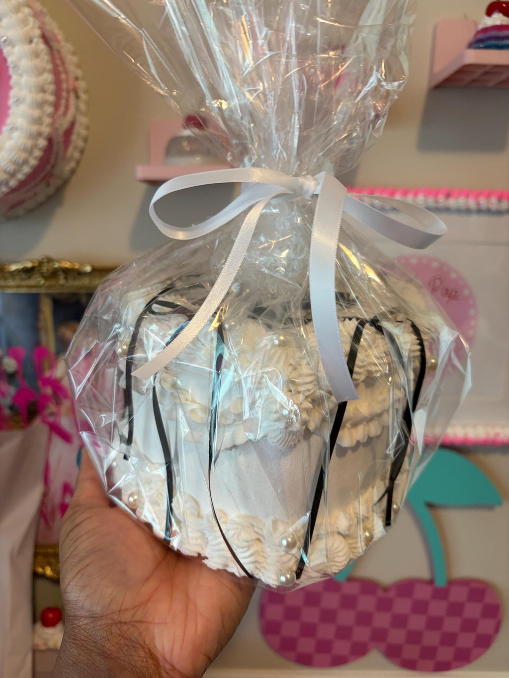 Custom Heart Fake Cake with Personalized Text