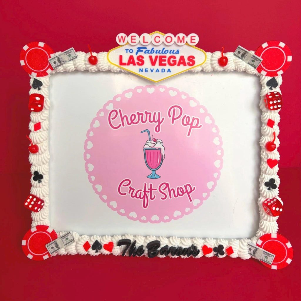 Las Vegas Fake Cake Frame | Bachelorette Gift | Casino Party | Custom Name