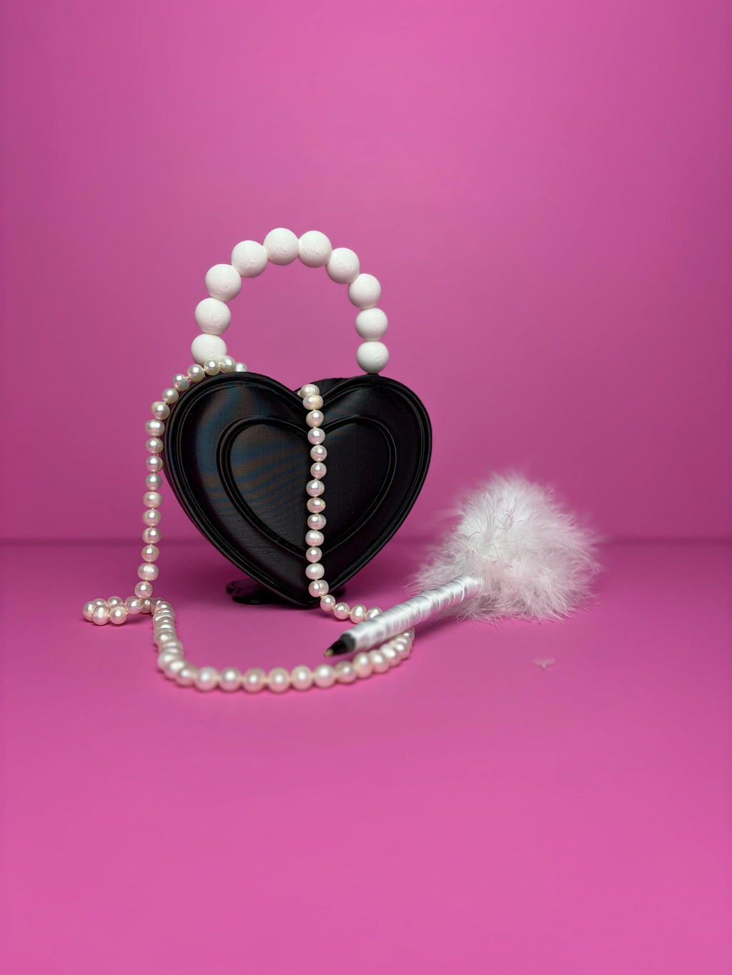 Heart Shaped Purse Pen Holder, Makeup Brush Container and Desk Organizer