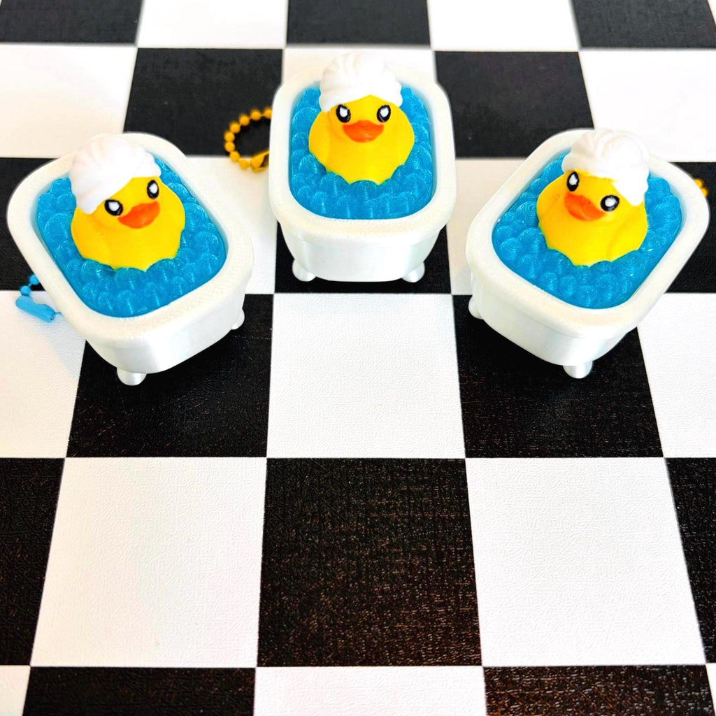 3D Printed Bath Duck Clicker Toy | Keychain Fidget