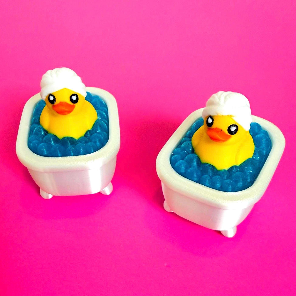 3D Printed Bath Duck Clicker Toy | Keychain Fidget