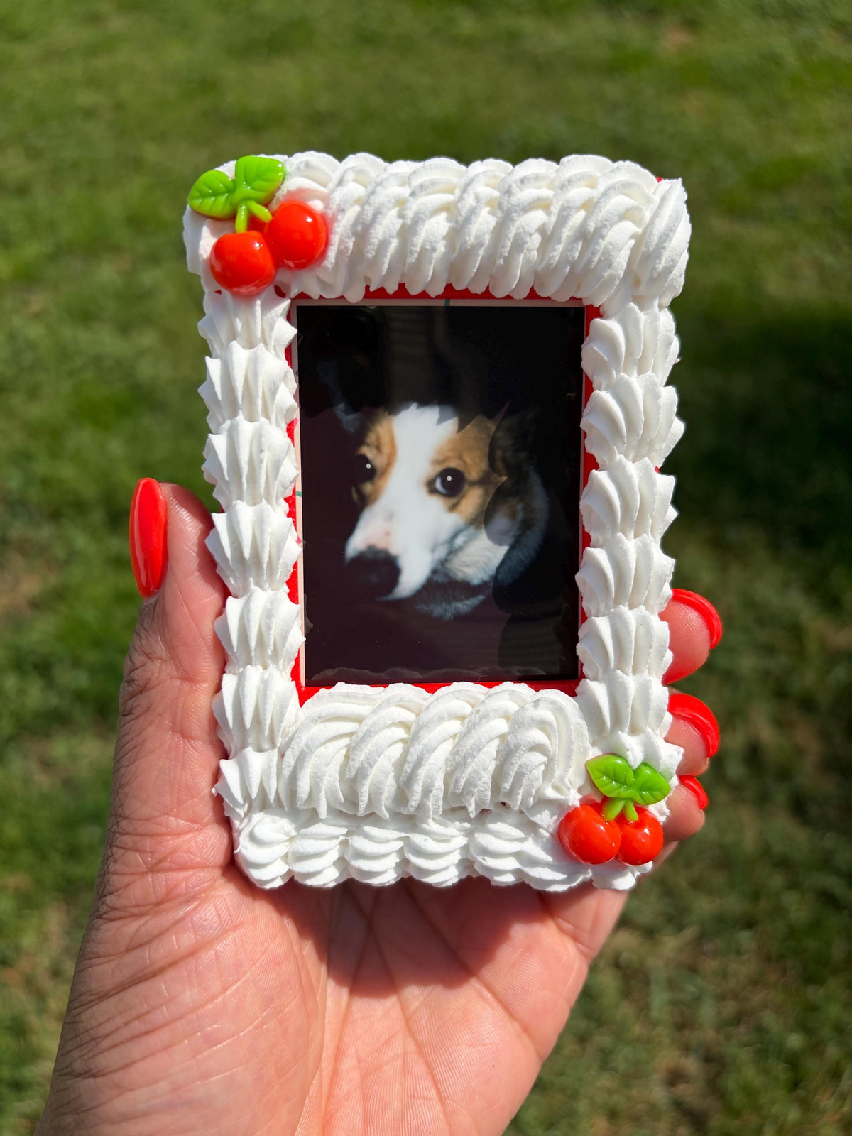 Instax Mini Fake Cake with Cherries Frame Magnet