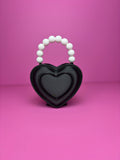 Heart Shaped Purse Pen Holder, Makeup Brush Container and Desk Organizer