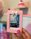 Magnetic Instax Mini Frame with Bow & Holographic Hearts, Coquette Room Decor
