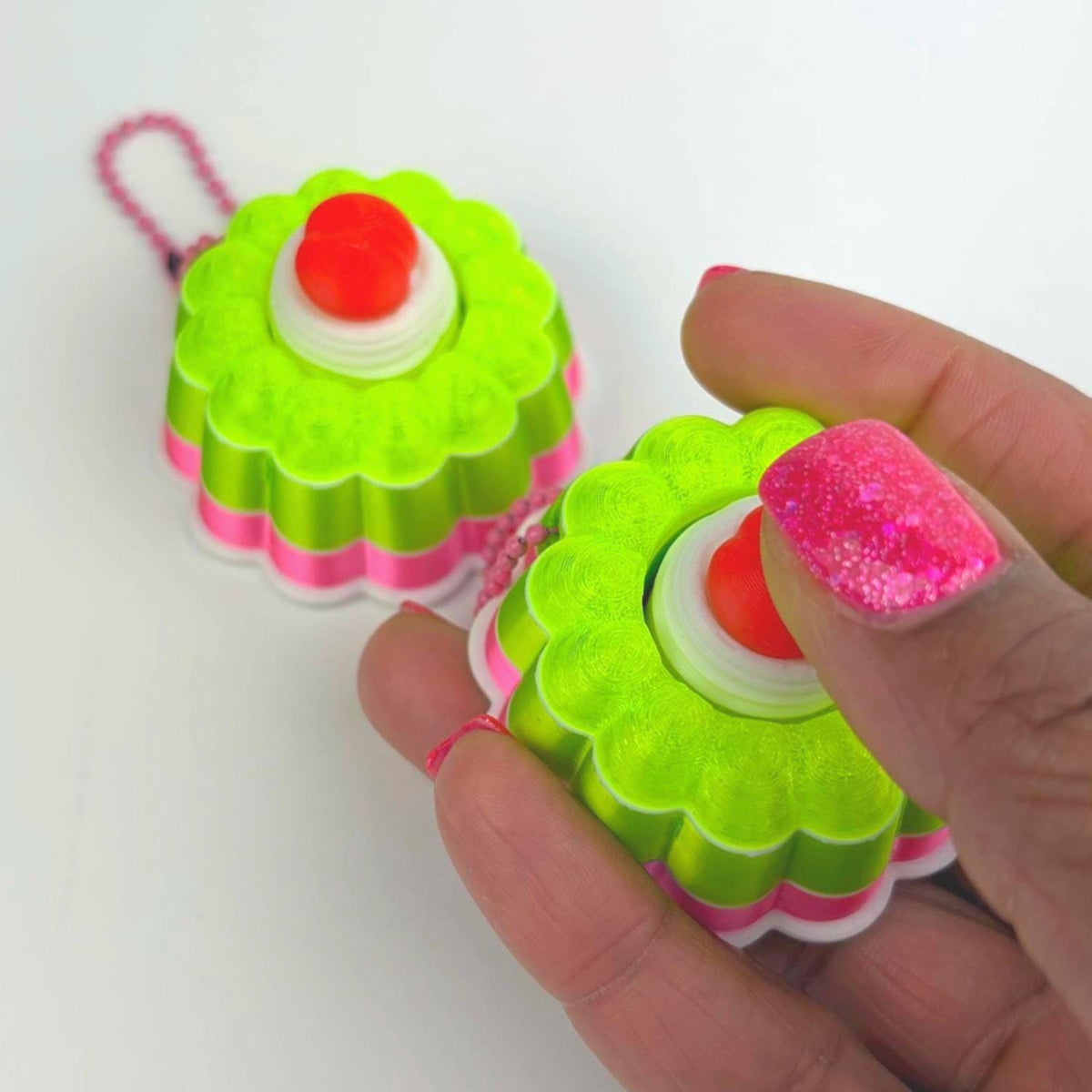 Pink and Green Jelly Fidget Mechanical Clicker