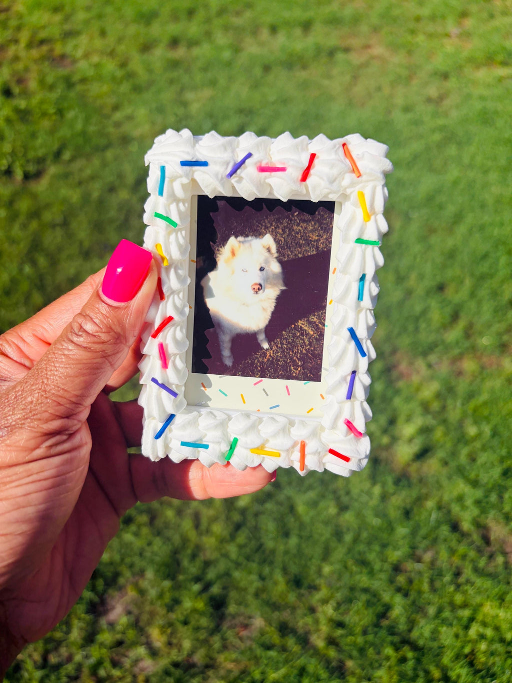 Instax Mini Fake Cake with Sprinkles Magnetic Frame