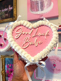 Custom Pink Fake Cake with Glitter and Personalized Text