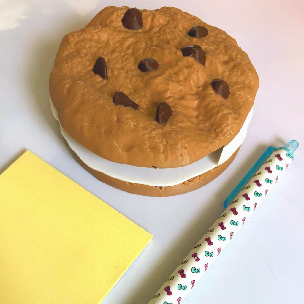 Sticky Note Holder Chocolate Chip Ice Cream Sandwich | Desk Organizer, Teacher Gift
