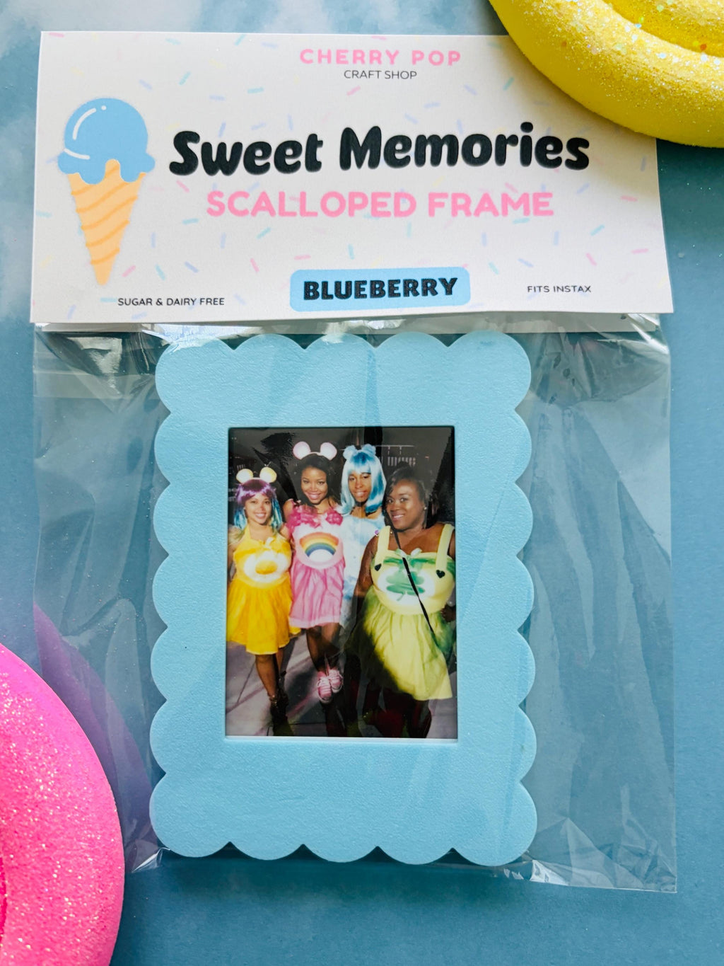 Magnetic Instax Mini Frame in Pastel Colors Scalloped| (Frame Only or Photo Included)