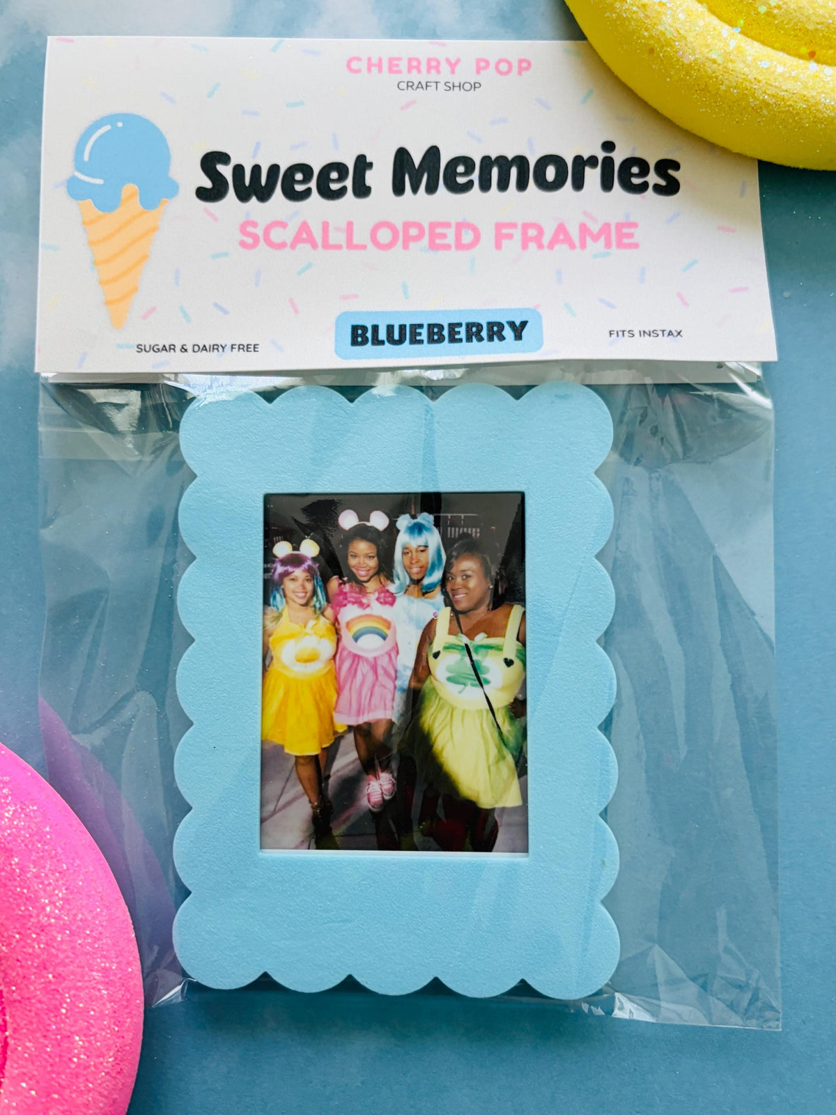 Magnetic Instax Mini Frame in Pastel Colors Scalloped| (Frame Only or Photo Included)