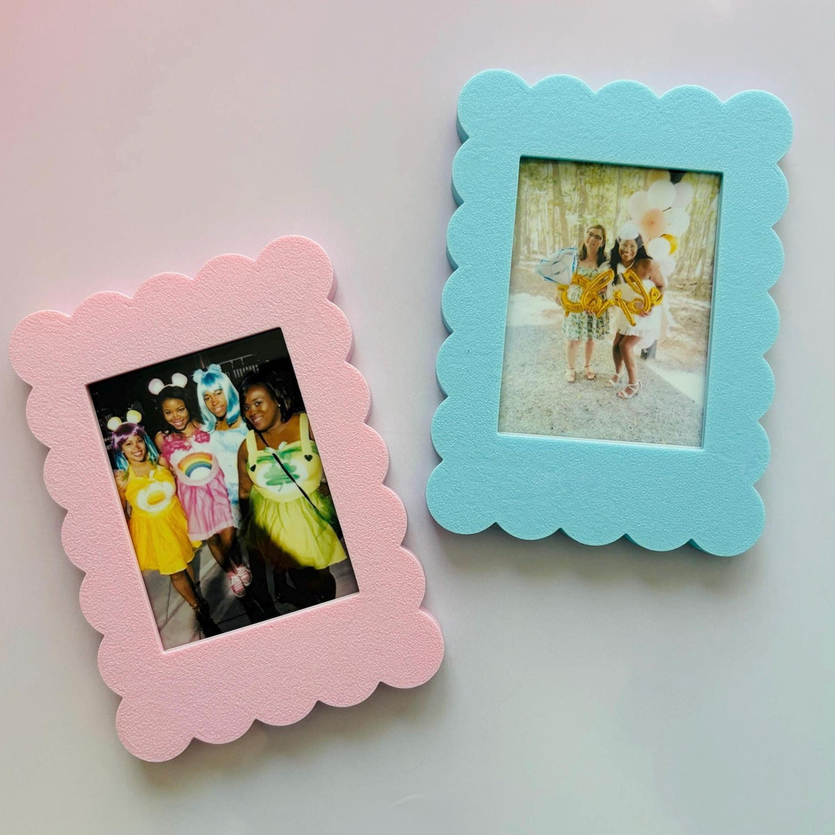 Magnetic Instax Mini Frame in Pastel Colors Scalloped| (Frame Only or Photo Included)