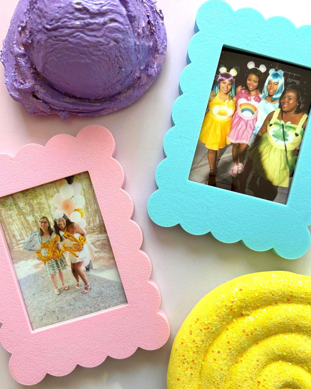 Magnetic Instax Mini Frame in Pastel Colors Scalloped| (Frame Only or Photo Included)