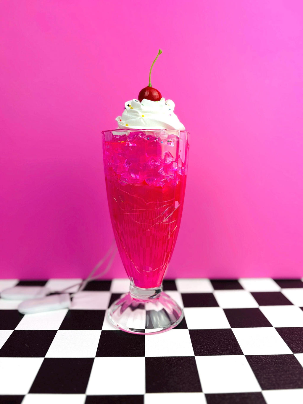 Resin Soda Float Night Light: Faux Ice Cream, Cherry, Sprinkles