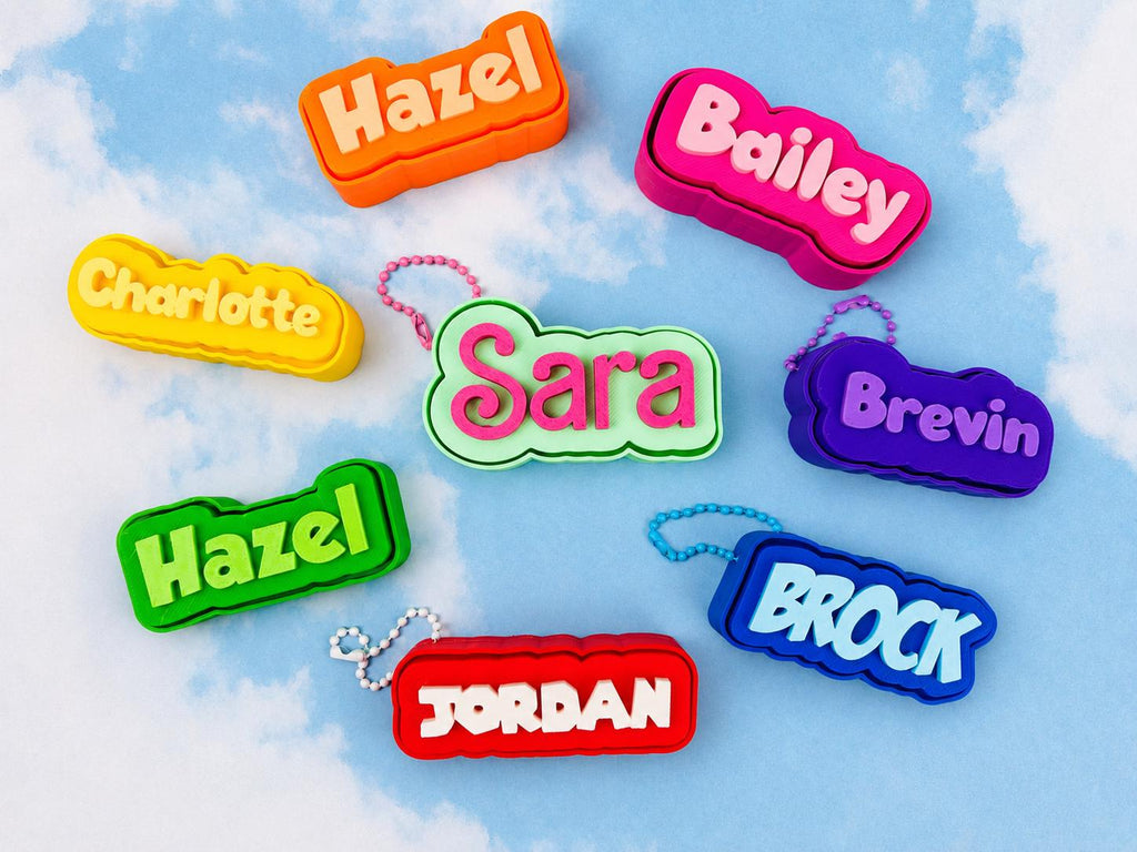 Personalized Name Clicker Keychain | Custom Backpack Charm | Gift Boxed
