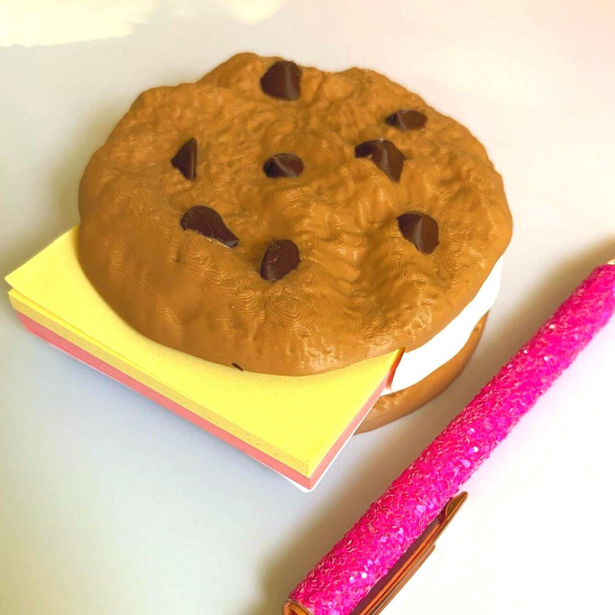 Sticky Note Holder Chocolate Chip Ice Cream Sandwich | Desk Organizer, Teacher Gift