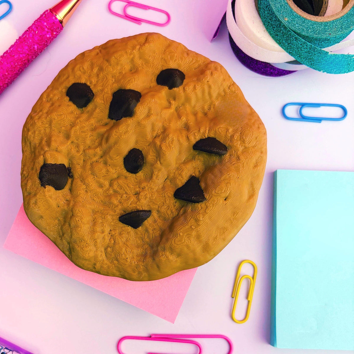 Sticky Note Holder Chocolate Chip Ice Cream Sandwich | Desk Organizer, Teacher Gift