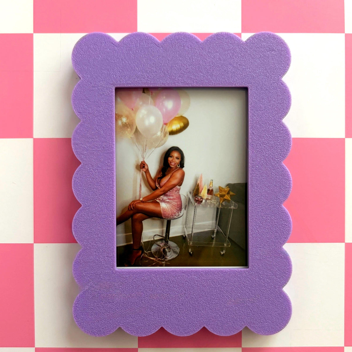 Magnetic Instax Mini Frame in Pastel Colors Scalloped| (Frame Only or Photo Included)