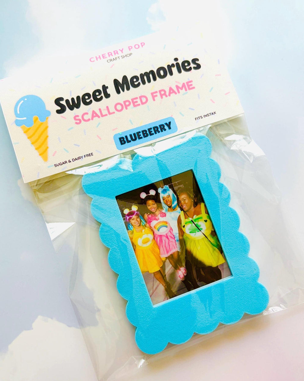 Magnetic Instax Mini Frame in Pastel Colors Scalloped| (Frame Only or Photo Included)