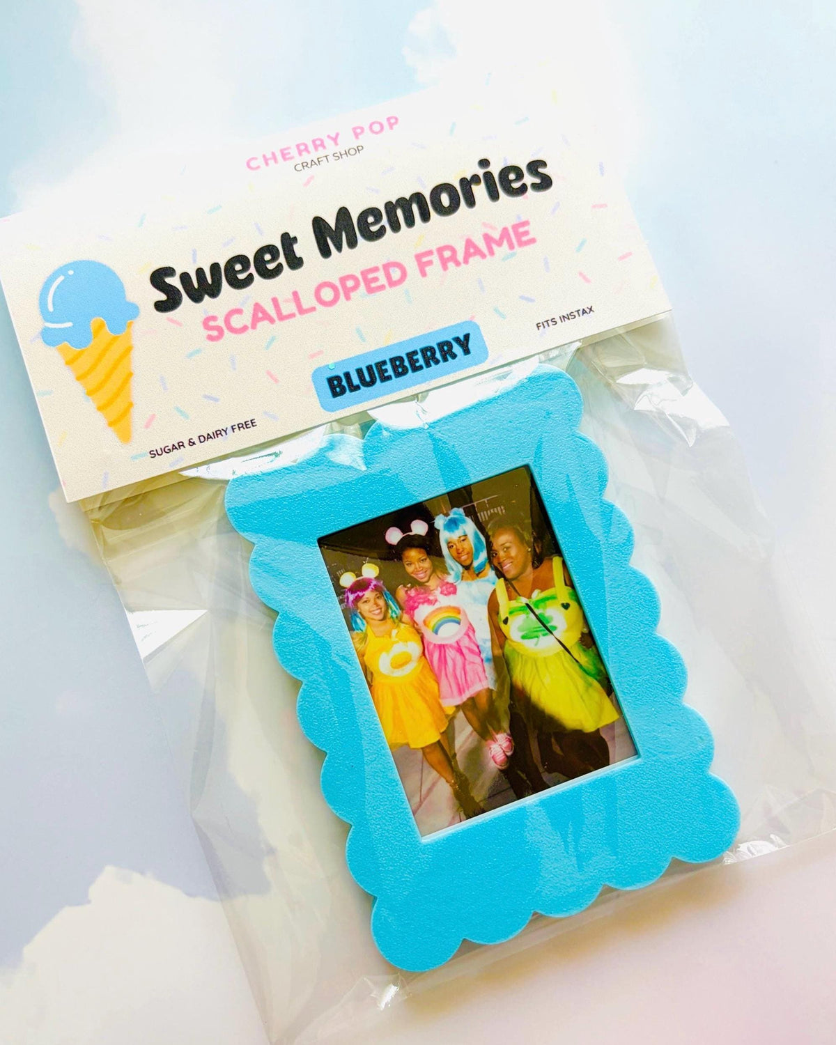 Magnetic Instax Mini Frame in Pastel Colors Scalloped| (Frame Only or Photo Included)