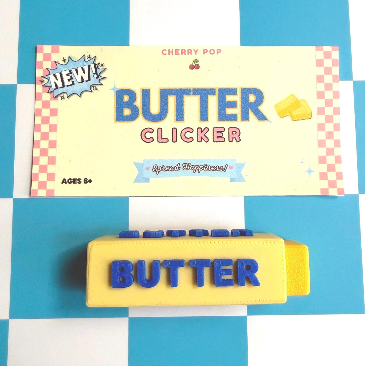 Mechanical Fidget Clicker Butter Stick Shaped
