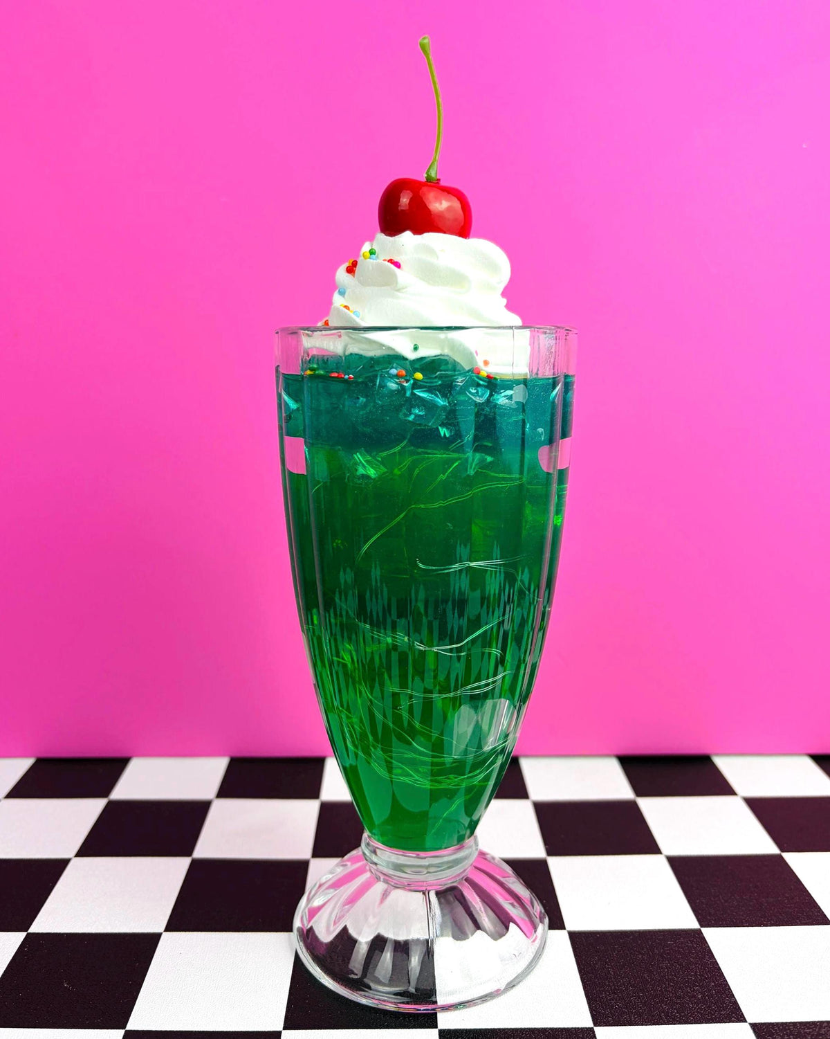 Resin Soda Float Night Light: Faux Ice Cream, Cherry, Sprinkles
