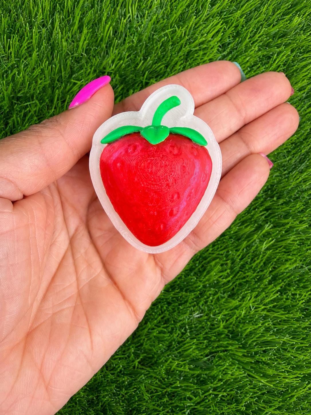 Light Up Strawberry Keychain Fidget Clicker