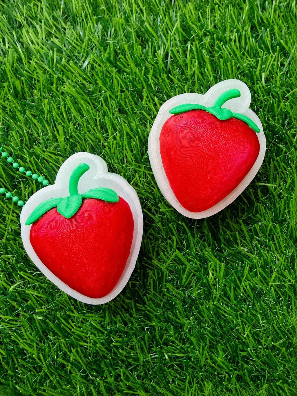 Light Up Strawberry Keychain Fidget Clicker