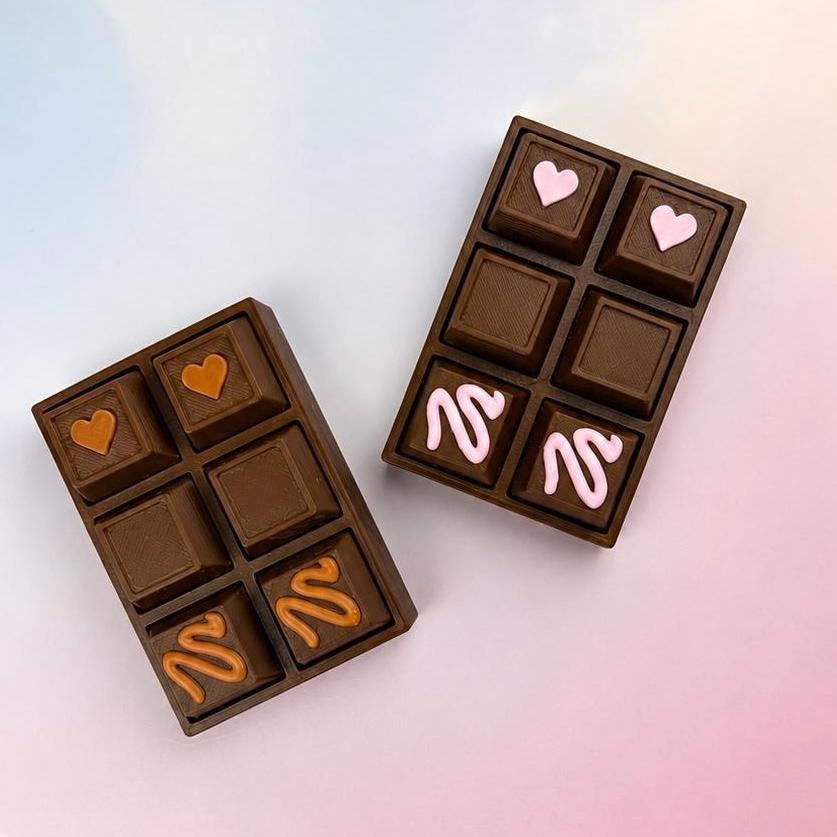 Chocolate Bar Fidget Clicker – 6 Mechanical Keyboard Switches