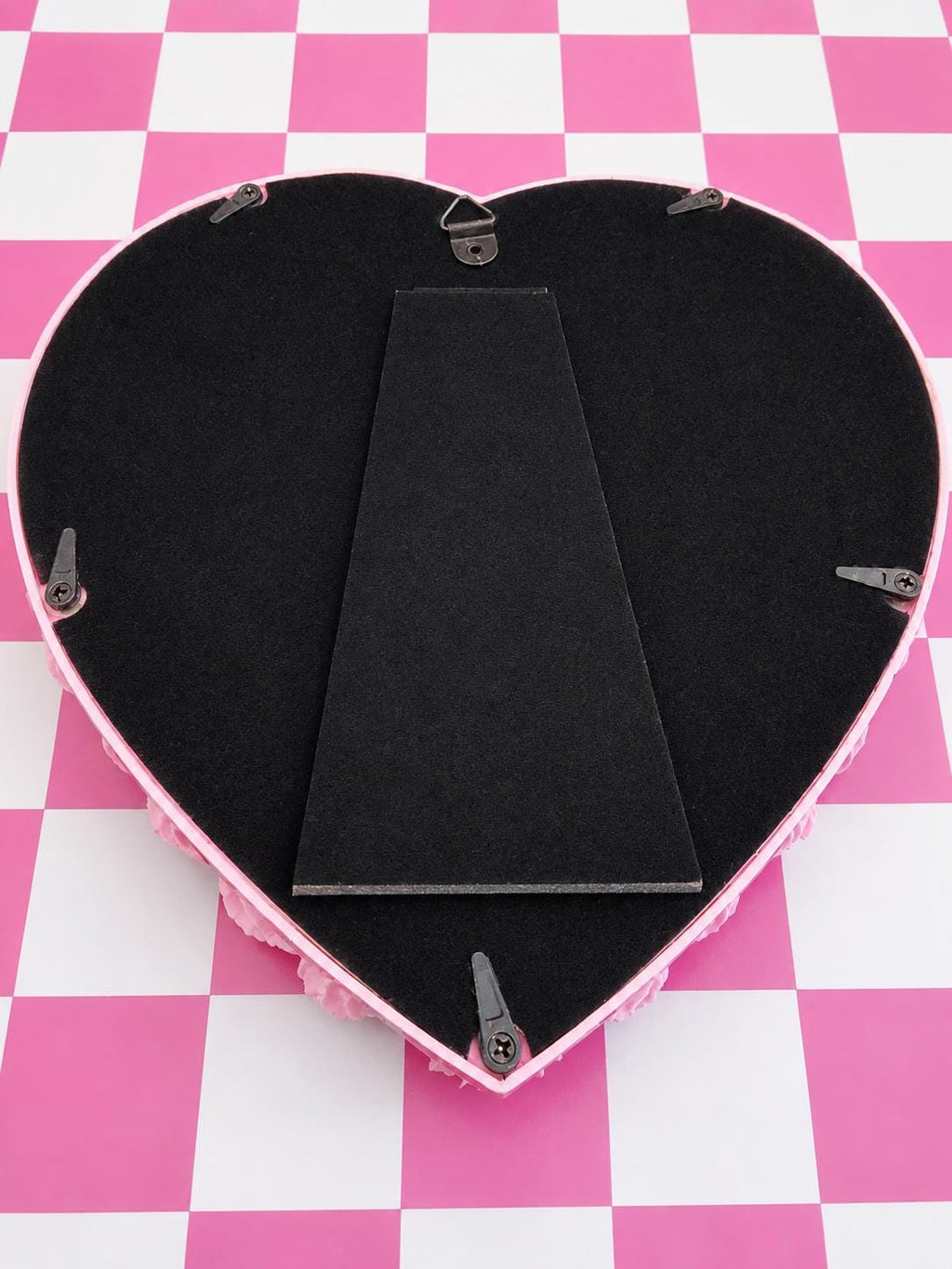 Fake Cake Mirror Pink Heart with Sprinkles