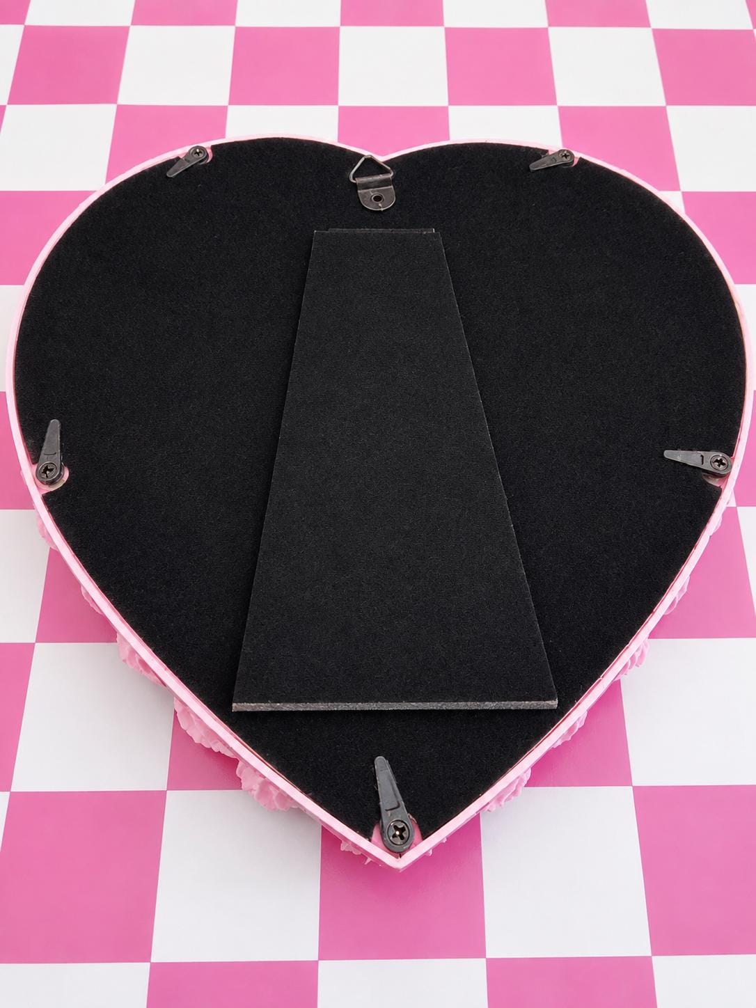 Fake Cake Mirror Pink Heart with Sprinkles