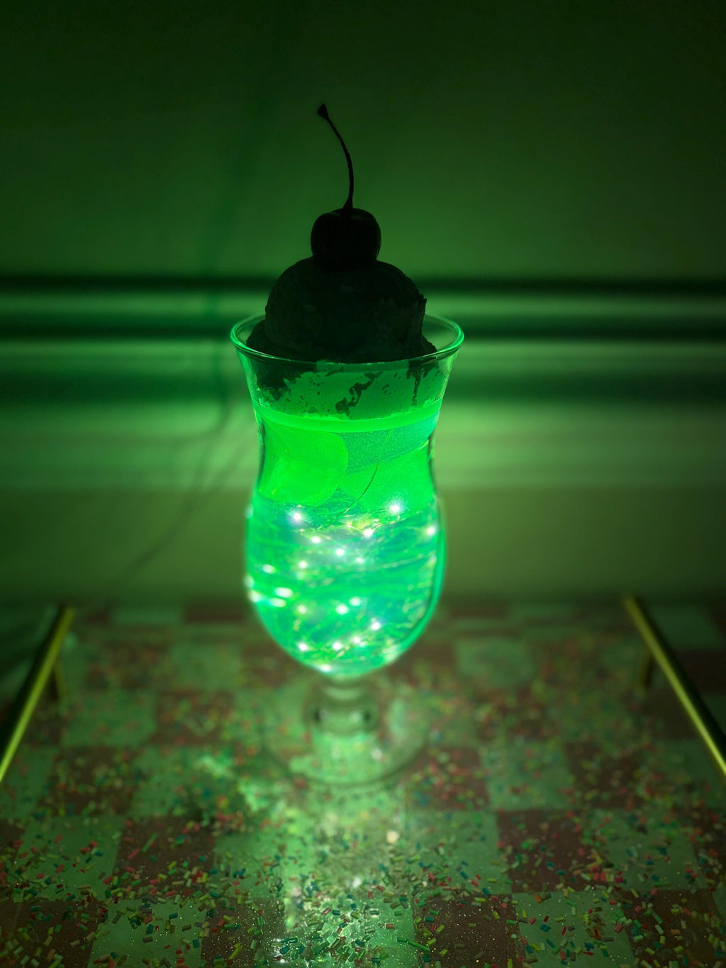 Melon Soda Lamp, Fake Food Resin Night Light, Retro Japanese Cream Soda Decor