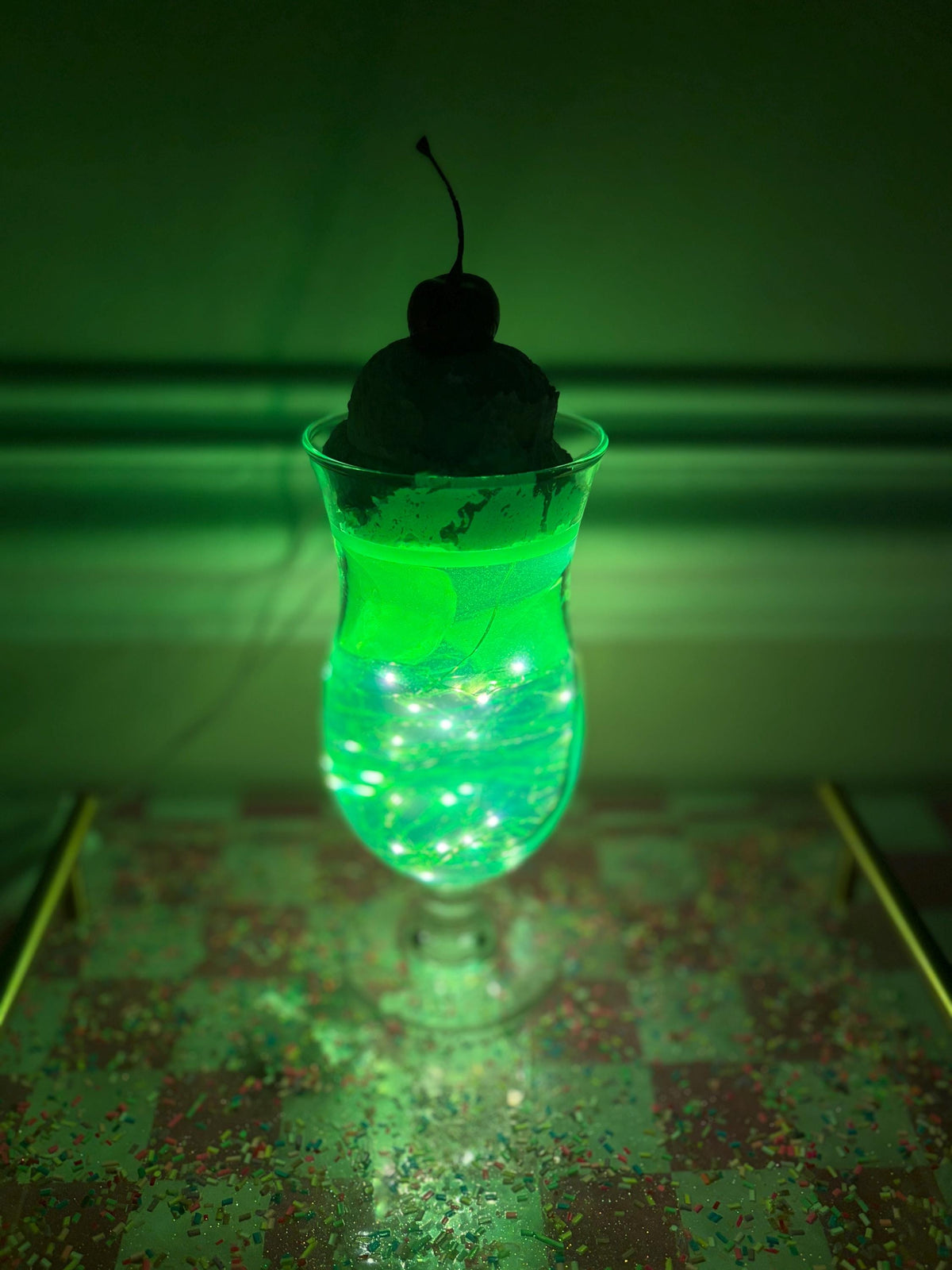Melon Soda Lamp, Fake Food Resin Night Light, Retro Japanese Cream Soda Decor