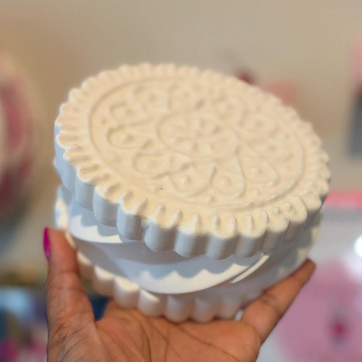 Paint Your Own Sandwich Cookie | 3D Printed Craft Blank | 3 and 6 Inch Size